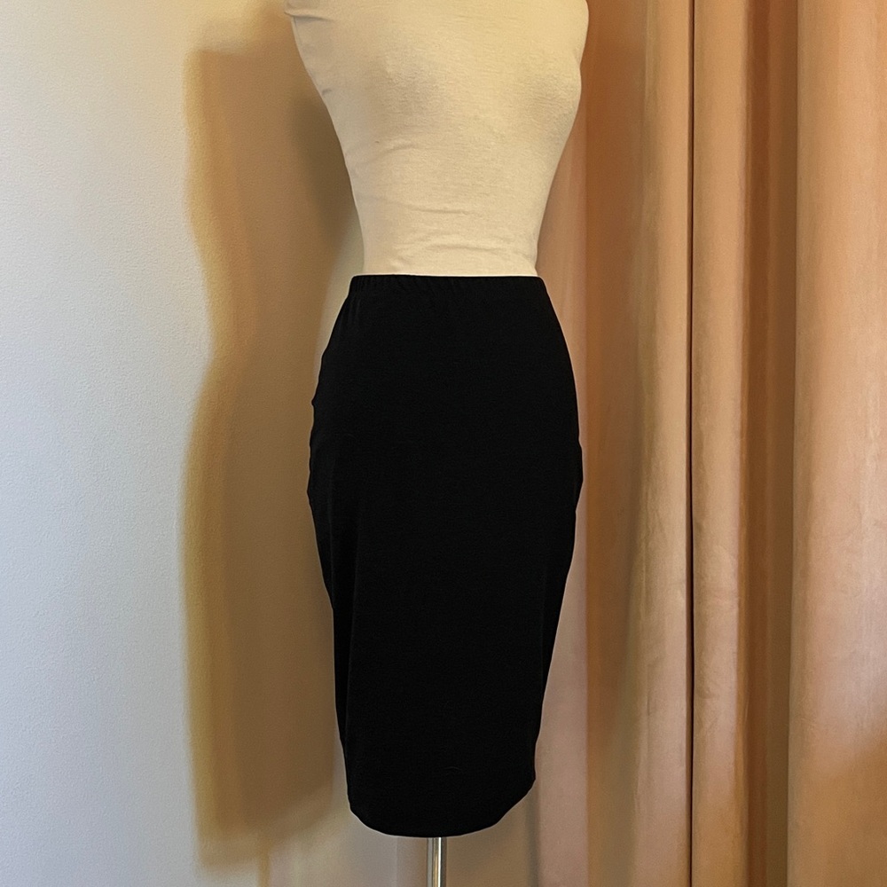 Beyond Yoga Midnight Blue-Black Pencil Skirt